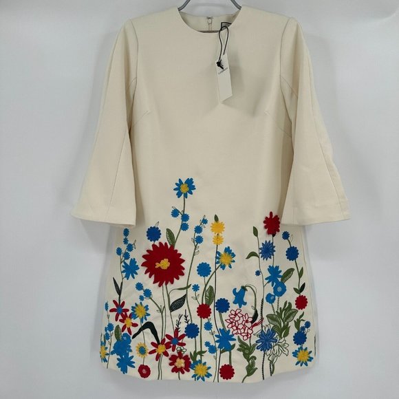 Tuckernuck Dresses & Skirts - Tuckernuck Embroidered Blooms Floriana Dress sz M Medium NWT Career Shift Mini